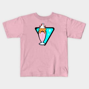 Retro Milkshake Kitty Kids T-Shirt